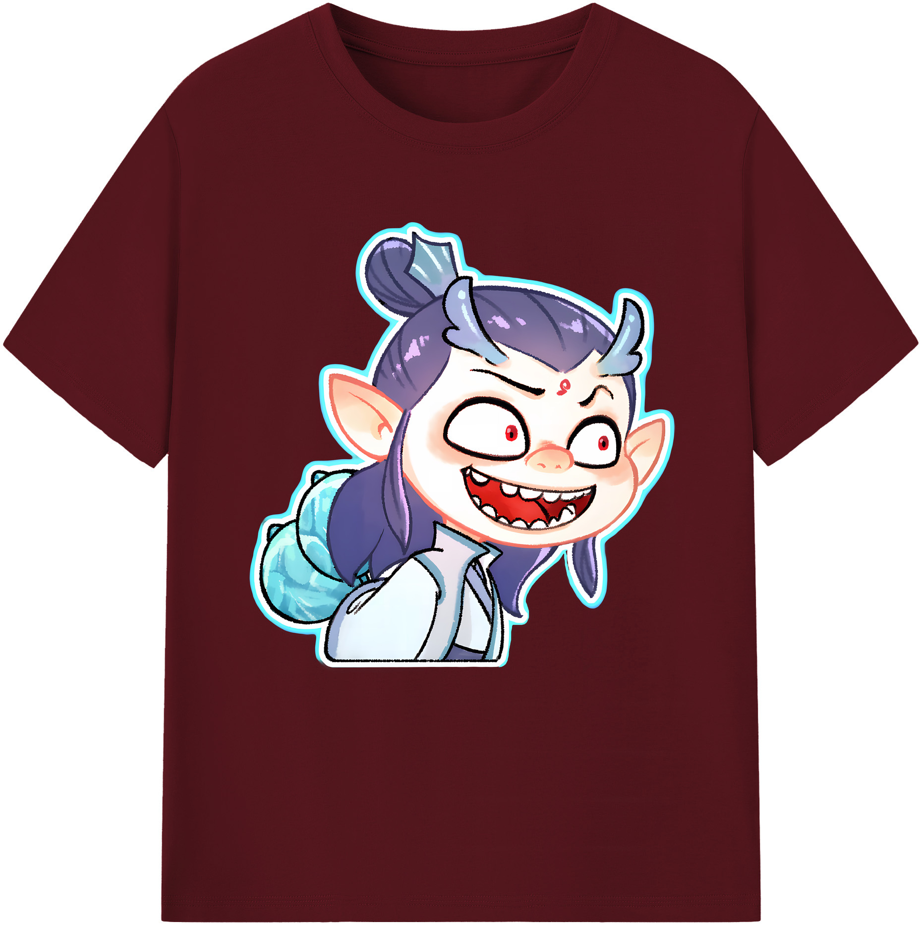（画像用） Ne Zha 2 ナタ 魔童の大暴れ 綿100％半袖Tシャツ（フロントプリント）